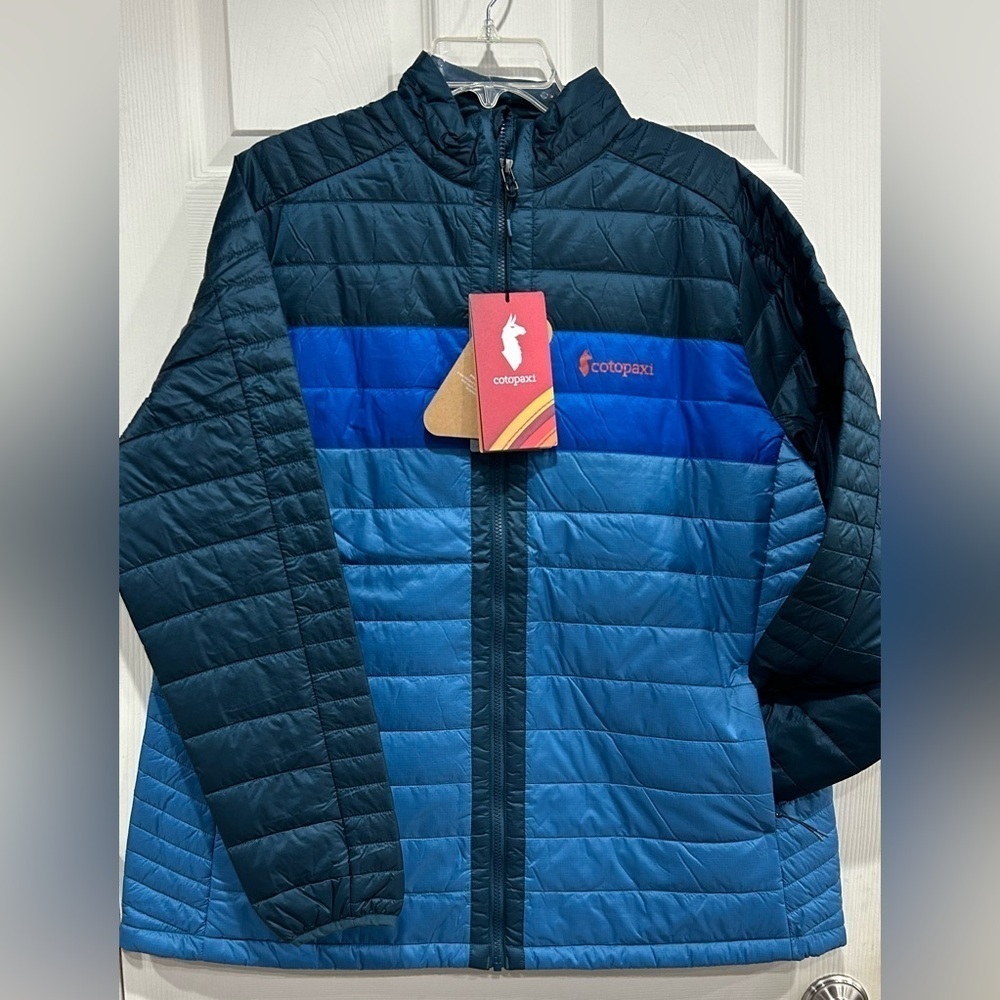 Cotopaxi Women’s 1X Capa Insulated Puffer Jacket Abyss Lake Blue Teal Green NWT